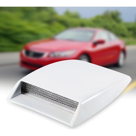 Capot décoratif blanc pour voiture et camion - Autocollant d'entrée d'air de capot de ventilation (1/4)