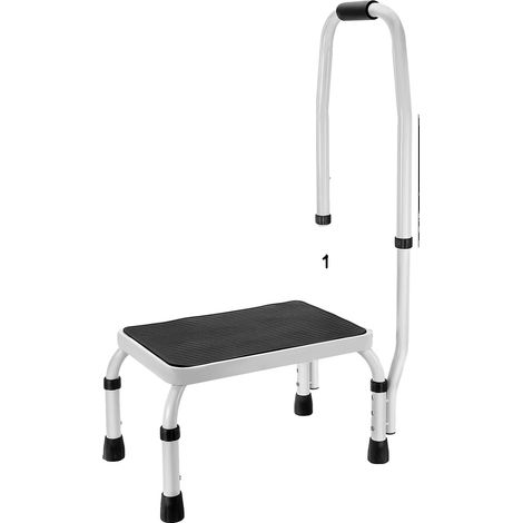 Escalera plegable, capacidad de 150 kg, diseño plegable ergonómico, 1 peldaño B (1/2)