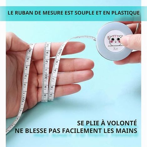 Mesure de bande pour le corps retractable tissu souple pour la couture 2m règle