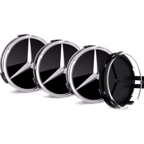 Radnabenabdeckungen, kompatibel mit 75-mm-ABS-Radnabenabdeckungen, Aluminium