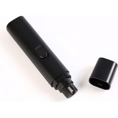 Lime à ongles pour chien ultra silencieuse, sûre et efficace, rechargeable, outil de toilettage électrique pour animaux de compagnie, noire (1/5)