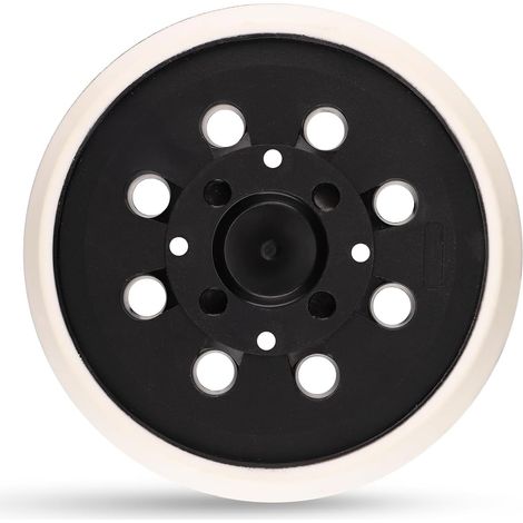 Plateau de ponçage professionnel de 123 mm, avec crochet et boucle, 8 trous, compatible avec Bosch PEX 300 AE et PEX 400 AE ponceuse excentrique (1/5)