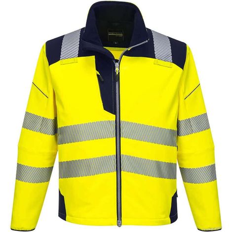 Softshell Haute-Visibilité PW3 couleur : Jaune/Marine taille XXL - PORTWEST