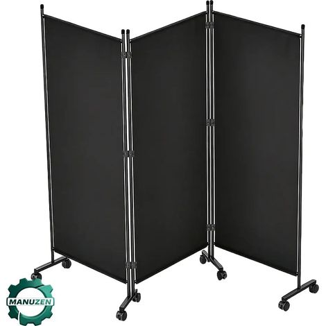 Manuzen - Paravent extérieur 3 panneaux 2,6 × 1,8 m – brise-vue pliable (1/5)