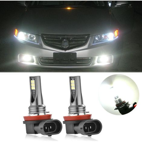 2 Feux de brouillard LED H11 H8, 12SMD 110W, 9V-36V, blanc 6500K-7500K, paire (1/5)