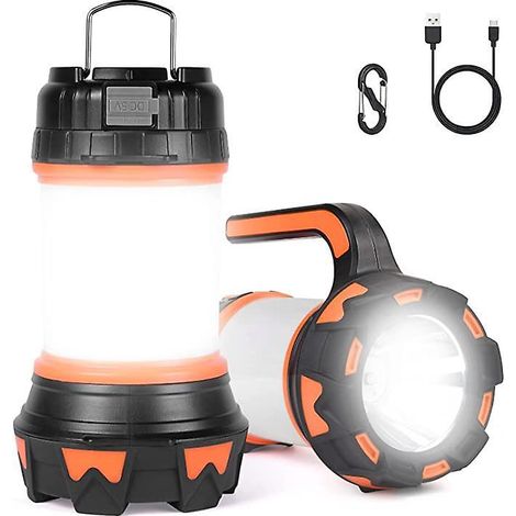 lampe Led Verte Rechargeable, 1000 Lumens 4000mah Lampe De Camping 360, Lampe Led Rechargeable Projecteur Portable, Superbe, Lampe De Camping 6 Mo (1/5)