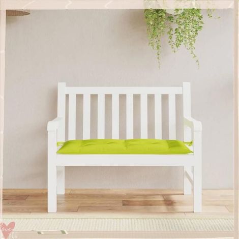 361822 Coussin de banc de jardin vert brillant 110x50x7cm tissu oxford (1/5)
