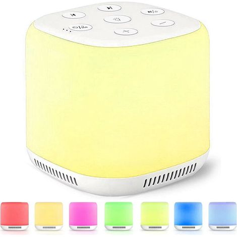 Baby Noise Machine - 34 soothing sounds and touch light, portable, white noise for children and adults, sleep timer and reminder. Ideal travel companion (yellow) (1/4)