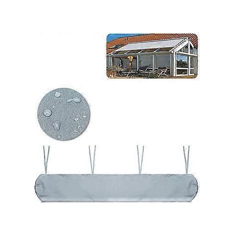 SZTXJ 3,5 m graue Gartenmarkise, UV-Schutz-Aufbewahrungstasche – staubdicht – wasserdicht gegen Schnee und Regen, für Garten und Terrasse, Staubschutz