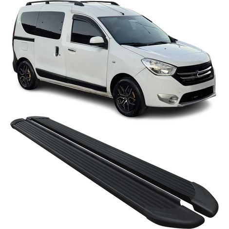 OMAC Marchepieds Latéraux pour Dacia Dokker 2012 à 2021, Marchepied latéral de Voiture en Aluminium, 2 Pcs, Noir (1/5)