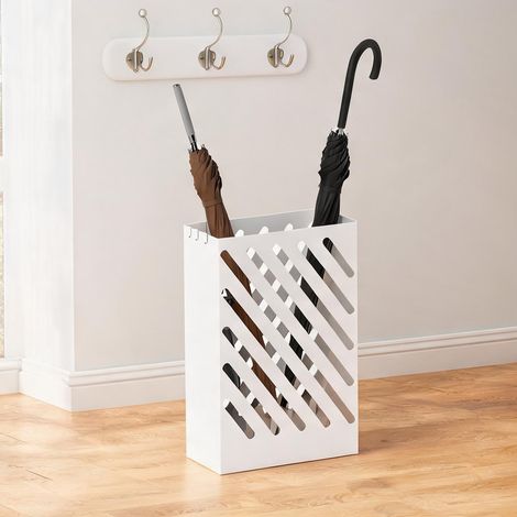 Console branco en aço Galvanizado 28 x 14 x 41 cm (1/5)