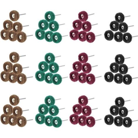 Lot de 80 Roues de Polissage Abrasif 25mm - Accessoires pour Outils Rotatifs Dremel, Divers Grains (1/4)