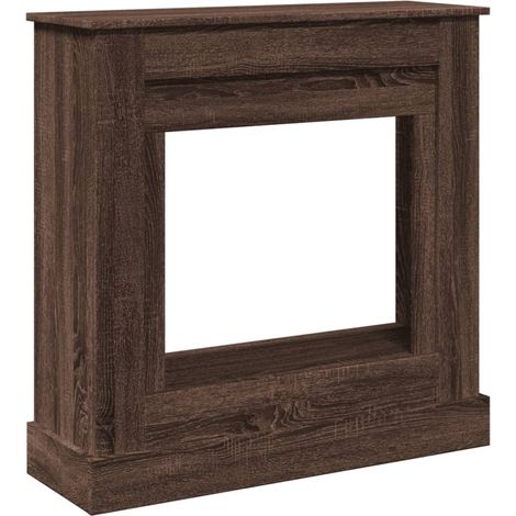 Cadre de cheminée chêne marron 90x30x90 cm bois d'ingénierie