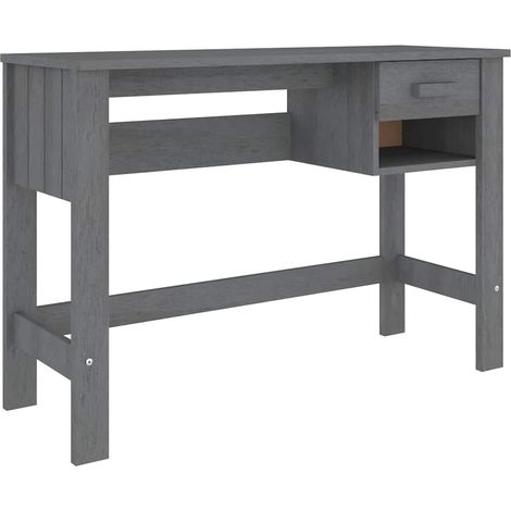 Maison Exclusive - Schreibtisch HAMAR Dunkelgrau 110x40x75 cm Mas (1/5)