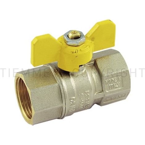 Tiemme - Valvola arresto a sfera gas 1/2 femmina-femmina passaggio standard