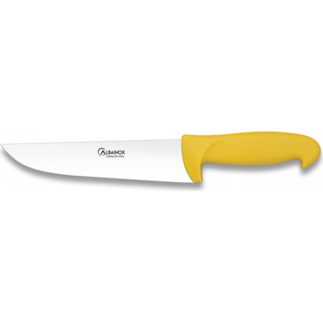 Coltello da cucina Martinez Albainox, lamiera di acciaio inossidabile di 20 cm e Mango ABS giallo, in blister presentazione 17144