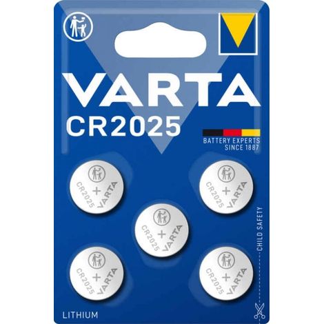 Batteria a bottone VARTA al litio CR2025 pacco da 5