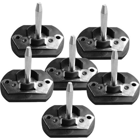6 pièces connecteurs de canapé sectionnel, boucle conique pointue, fixation métal-plastique, pour canapés modulaires et combinés (1/4)