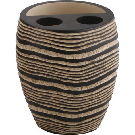 Optima Soreta Zahnbürstenhalter aus Polyresin, Braun (SOR11)