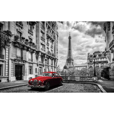 Affiche noir et blanc paris voiture, 60x40cm - made in France (1/5)