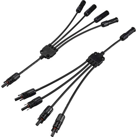 Sygonix SY-6407994 Collegamento per impianti solari Cavo adattatore Nero 46.5 cm (1/4)