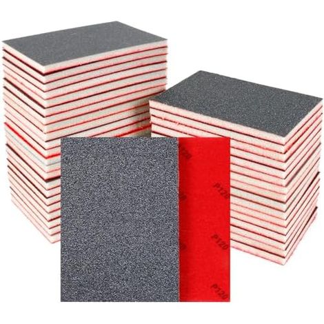 Set 24 Éponges Ponceuses, 80-3000 Grain, Eau Sec, Flexible, Bois, Métal, Peinture, Enduit, Carrosserie, Pro (1/5)