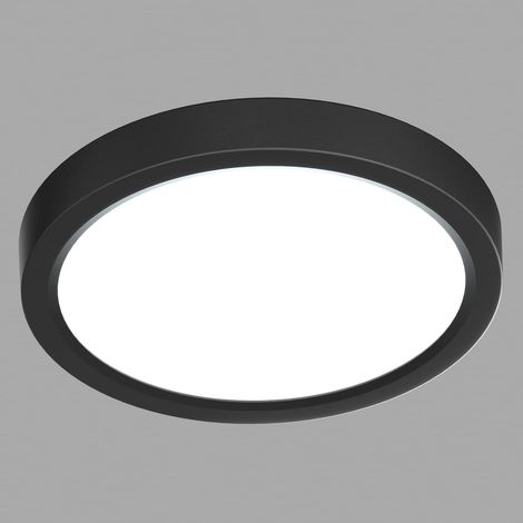 Plafonnier Led 12W 18cm Noir, Petite Ronde Plat Luminaire Plafonnier pour Salon, Chambre, Cuisine, Bureau, Salle de Bain Éclairage de Plafond (1/5)