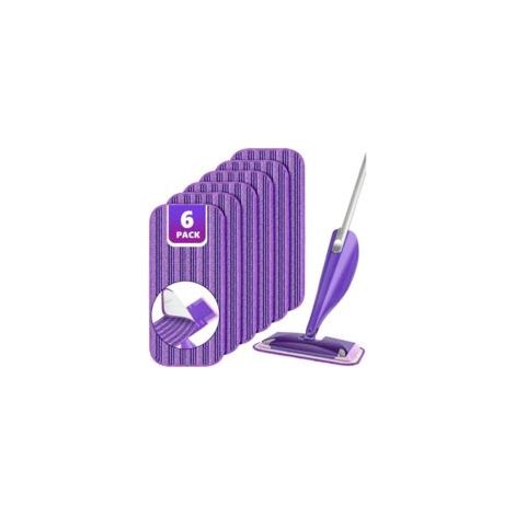 Lingettes réutilisables compatibles Swiffer Wet Jet, lingettes de nettoyage pour recharges Wet Jet de 30 cm, lot de 6 - Crezuo (1/4)
