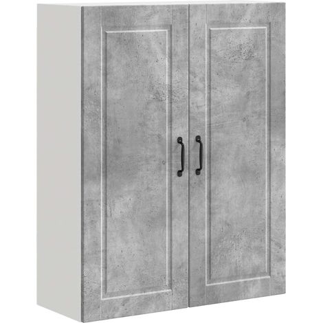 Maison Exclusive - Armadietto a muro PORTO Grigio cemento 80 x 31 x 100 cm