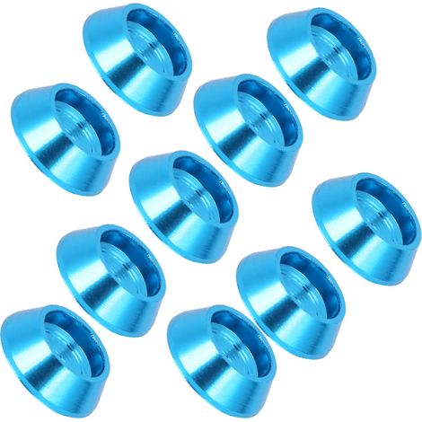 10 pièces de rondelles de rechange en alliage d'aluminium pour vis MND90, MN99, MN91, FJ45 - Bleu (1/5)