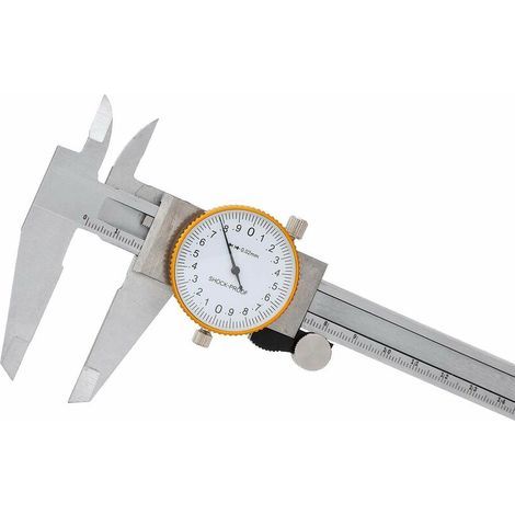 Janue 200mm Dial Caliper, 8" Stainless Steel Precision Head, Shockproof and Lockable, 4-Way Gauge Micrometer 401231 (1/3)