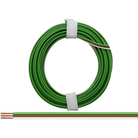 Donau Elektronik 318-5 Fil de câblage 3 x 0.14 mm² vert, marron, blanc 5 m (1/2)