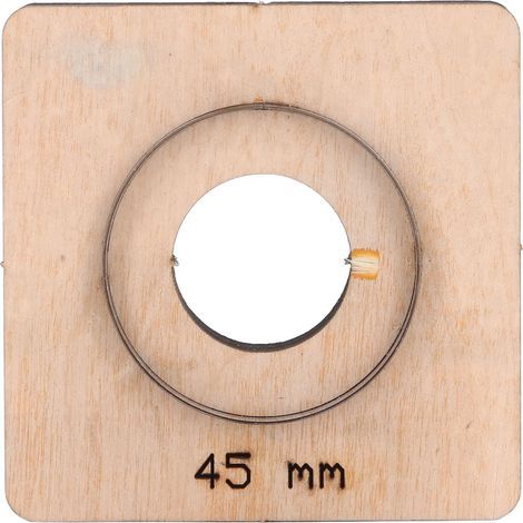 Stanzform für Metall und Leder, DIY, Stempeln, Stanzen, Schneideform, legierter Stahl, Birkenholz-Bastelzubehör, 45 mm Durchmesser (1/5)