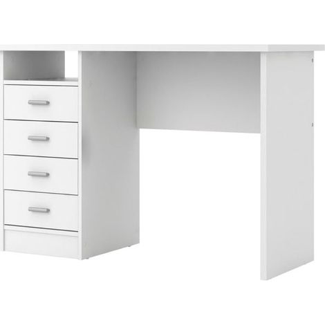 Fula Schreibtisch 4 Schubladen und 1 Ablage, weiss.
