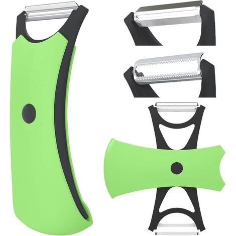 Universeller Sparschäler aus Edelstahl mit ergonomischem Griff, Pendelbewegungs-Schäler für Kartoffeln und Karotten