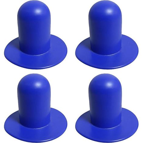 Enowelir Lot de 4 bouchons muraux de piscine - Pièces de rechange - Filtre de piscine hors sol - Filtre de pompe - Bouchon de trou compatible avec Intex et Bestway (bleu) (1/4)