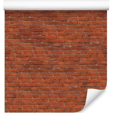 Papier peint brique rouge pour salon et chambre 50x1000 cm (1/5)