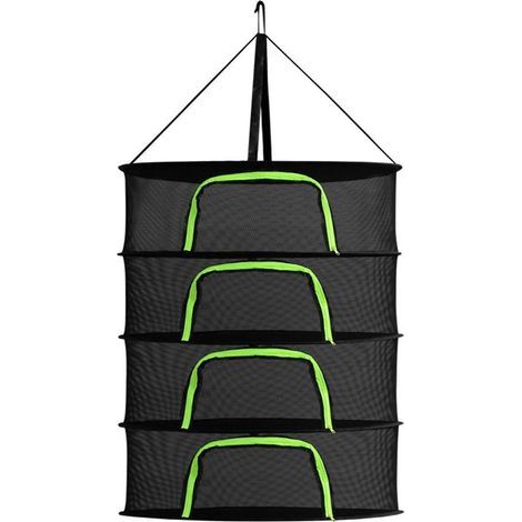 Atyhao Filet de Séchage Suspendu Pliable en Maille pour Herbes avec Fermetures éclair, Sac de Rangement Gratuit et Crochet pour Plante Hydroponique, Sécateur à Main de Jardin, Lames (2) (1/5)