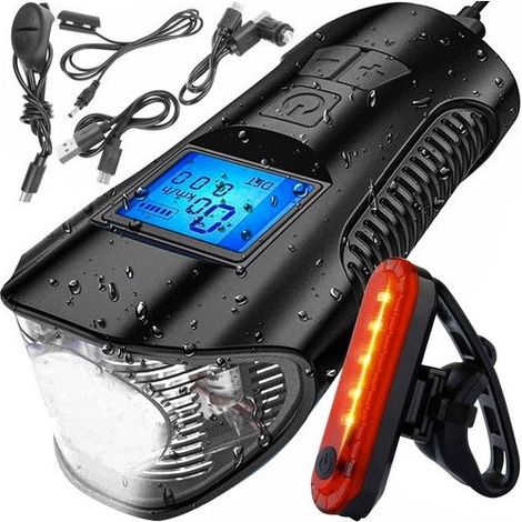 Éclairage vélo LED avec compteur 23680 (1/4)