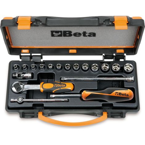 Beta 900/C13-5 - Assortimento di 13 chiavi a bussola esagonali e 5 accessori in cassetta di lamiera (1/4)