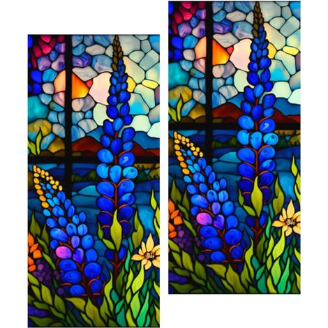 Film Statique pour Vitres Vintage 2 Pièces en PVC Décoration Fenêtre Opaque Protection Intimité Amovible pour Bureau et Espaces Divers (1/5)