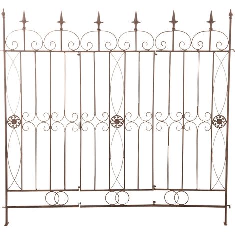 CLP – Clôture de jardin Mangold en fer laqué – Longueur modulable – Volutes ornementales pour plantes grimpantes – Style maison de campagne (1/9)