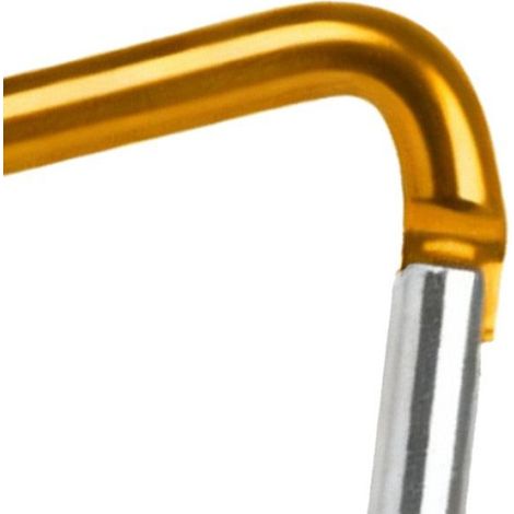 mousqueton robuste Mousqueton en alliage d'aluminium en forme de cœur, boucle de suspension en métal sport outillage Jaune (1/5)