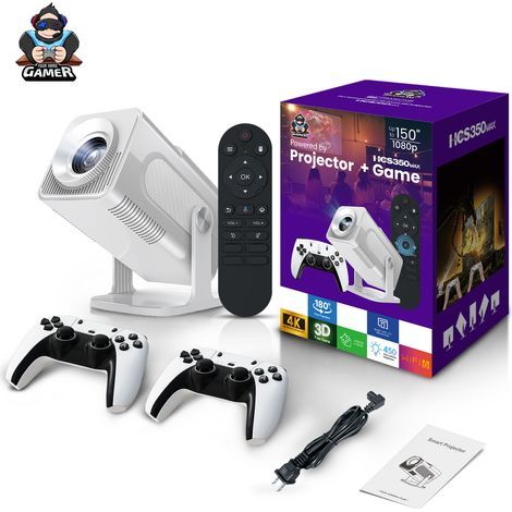 Proiettore Portatile HY320 Android - Risoluzione Full-HD 1080P (1920x1080) - Immagine Fino a 200 cm - Luminosità 300 Lumen - 60W - Proiezione Wireless tramite Smartphone per Casa, Ufficio e Viaggio (1/4)
