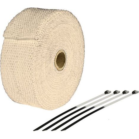 Bande Thermique échappement 10M Couleur Cuivre + 4 Fixations Largeur: 50mm - Ep: