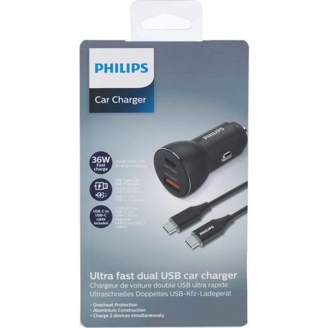 Philips Chargeur Noir H5.6xl2.5xL2.5cm