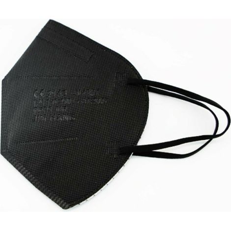 20x FFP2 Atemschutzmaske 5 Lagig Mundschutz Maske Mund Nasen Schutz CE 2163 Schwarz (1/2)
