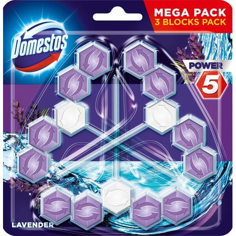 Bloc WC Domestos power 5 antibactérien anticalcaire parfum durable (1/3)