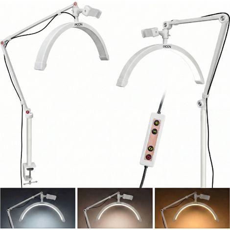 LED-Kosmetiklampe Mondbogen 20W für Wimpernverlängerung, Schreibtisch, Weiß, 42 cm (1/5)