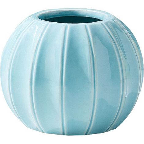 Vase - Céramique - Forme Citrouille - Décoration Intérieure Table Basse Centre de Table - 14 x 14 x 11,5 cm - Unité (1/5)